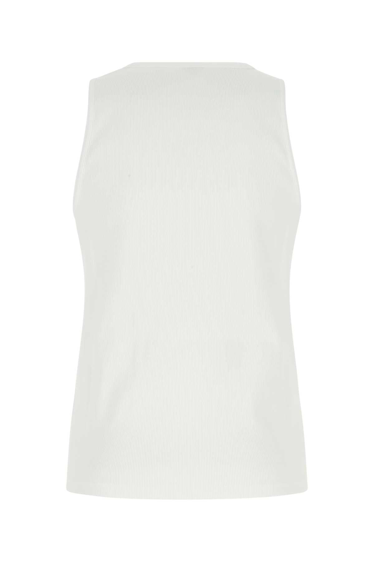 Bottega Veneta Men White Stretch Cotton Tank Top - 3