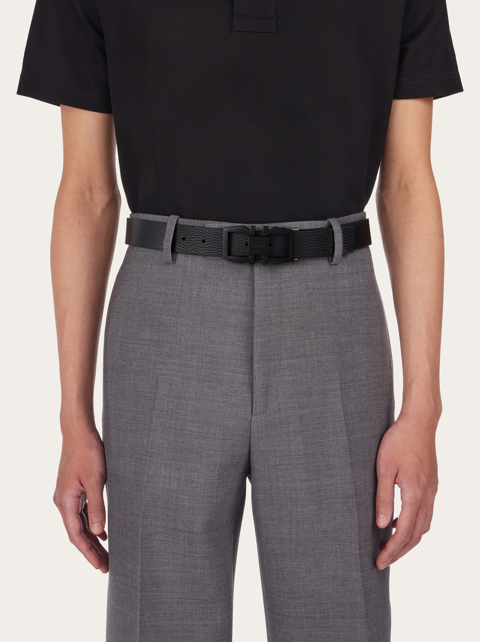 Reversible and adjustable Gancini belt - 4