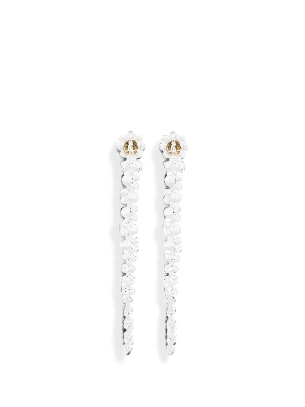 Simone Rocha Drip crystal-embellished drop earrings - ERG120903PALEPINK ...