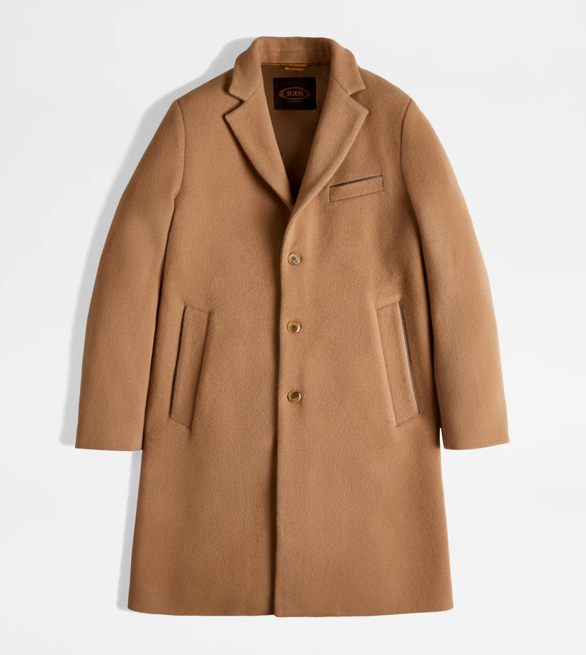 COAT IN CASHMERE BLEND JERSEY - BEIGE - 1