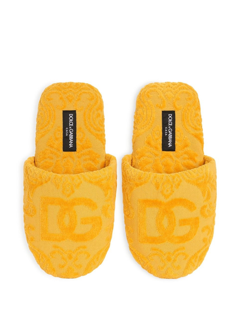logo-embroidered slippers 4