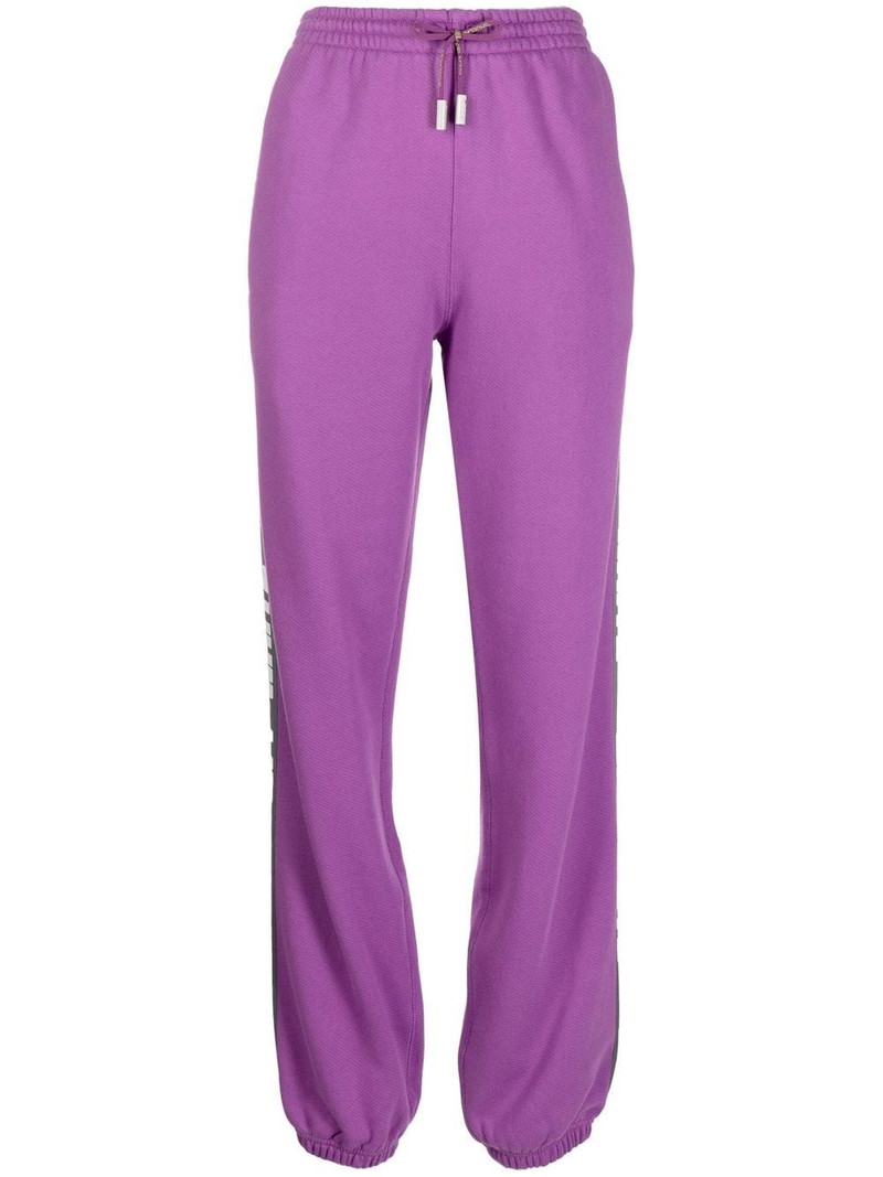 logo-tape cotton track pants 1