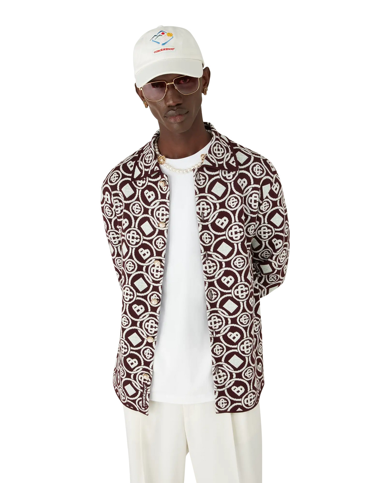 Monogram Cotton Knit Shirt | Casablanca Paris - 3