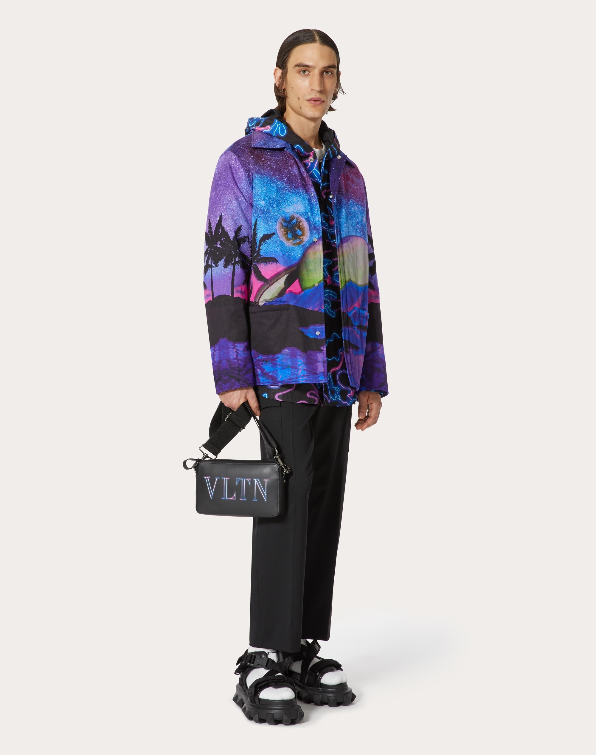 COTTON JACKET WITH WATER SKY PRINT - 2