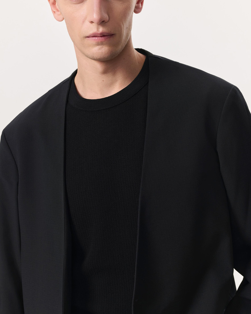 rag & bone Collarless Japanese Wool-Blend Ripstop Blazer outlook