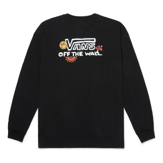 Vans Logo Long Sleeve T-shirt 'Black' VN0A5H86BLK - 2