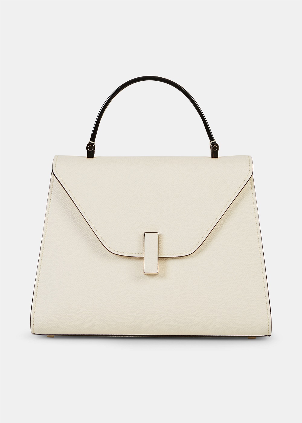 White Medium Grained Leather Iside Bag - 1