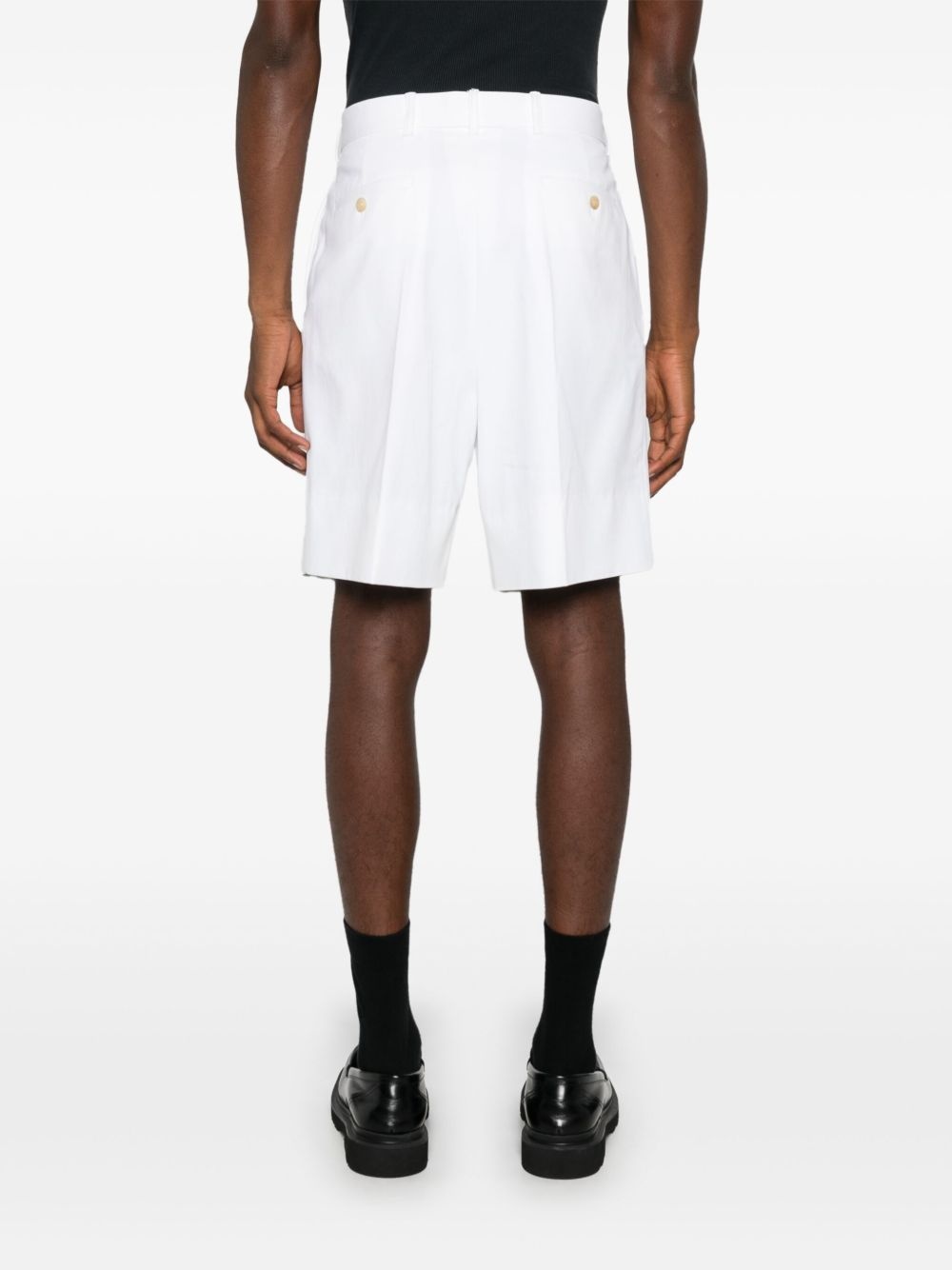 high-waisted straight-leg shorts - 4