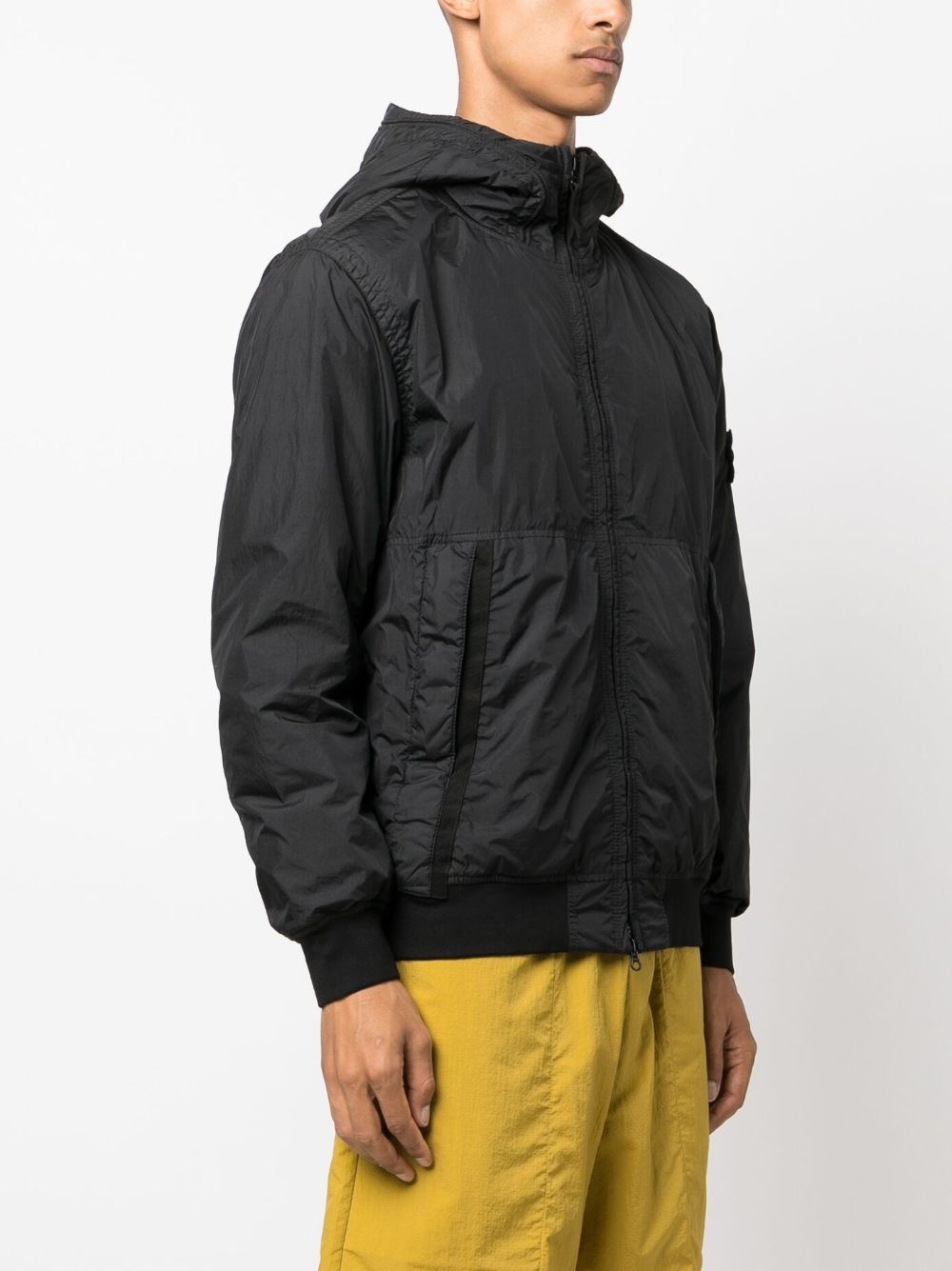 Compass-patch zip-up jacket - 3