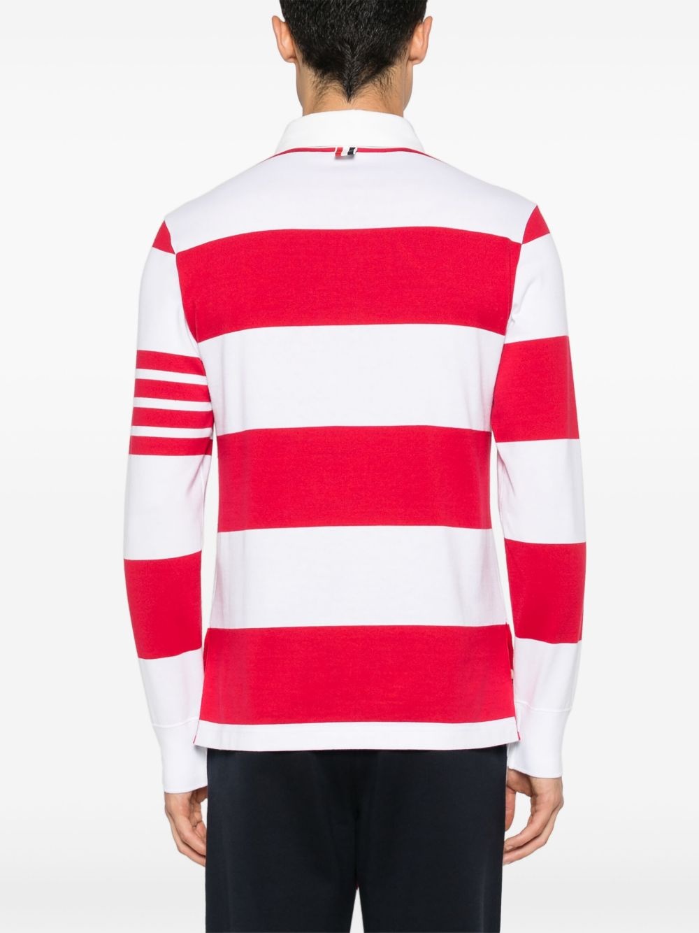 striped knitted polo shirt - 4