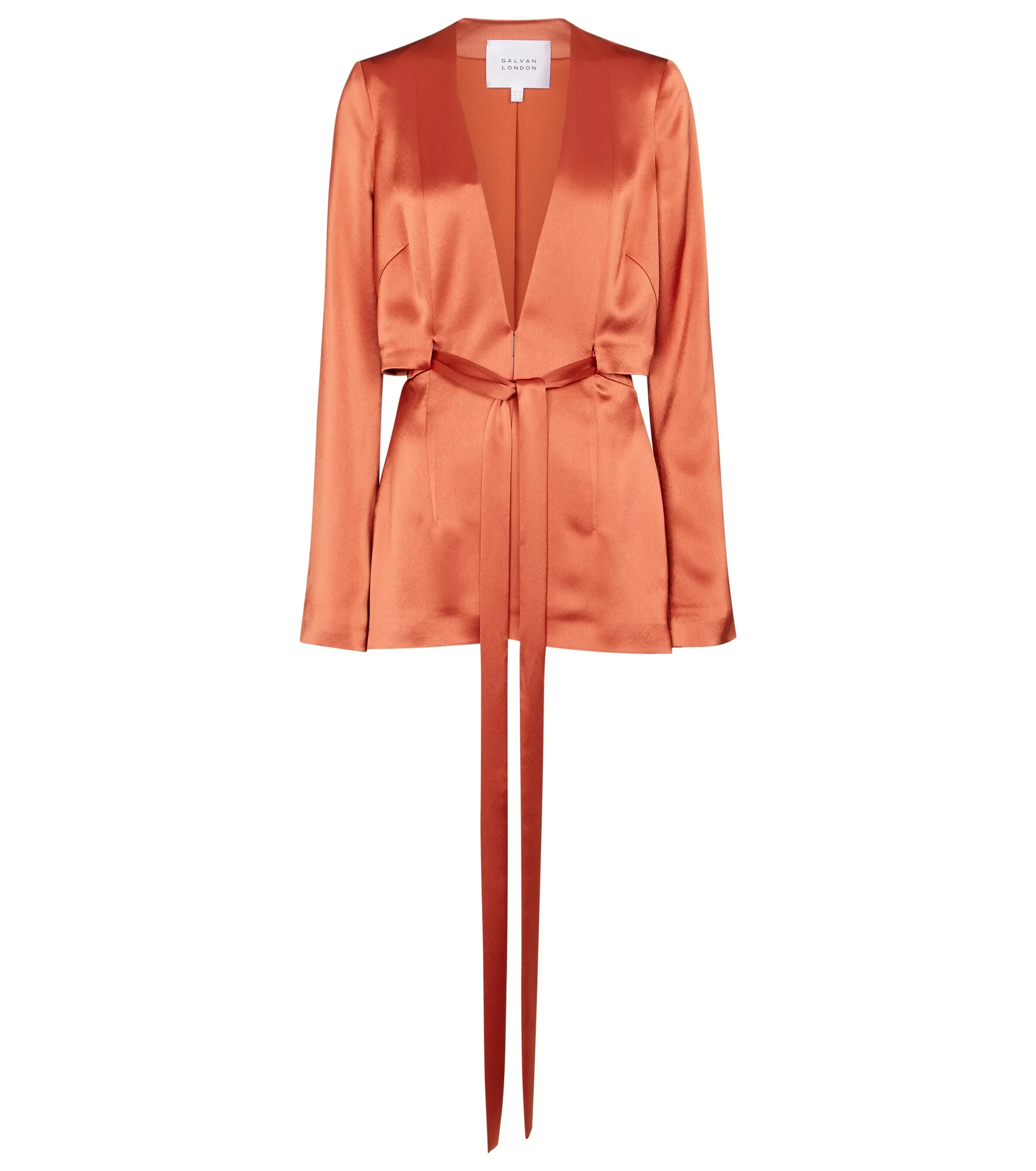 Slashed satin jacket - 1