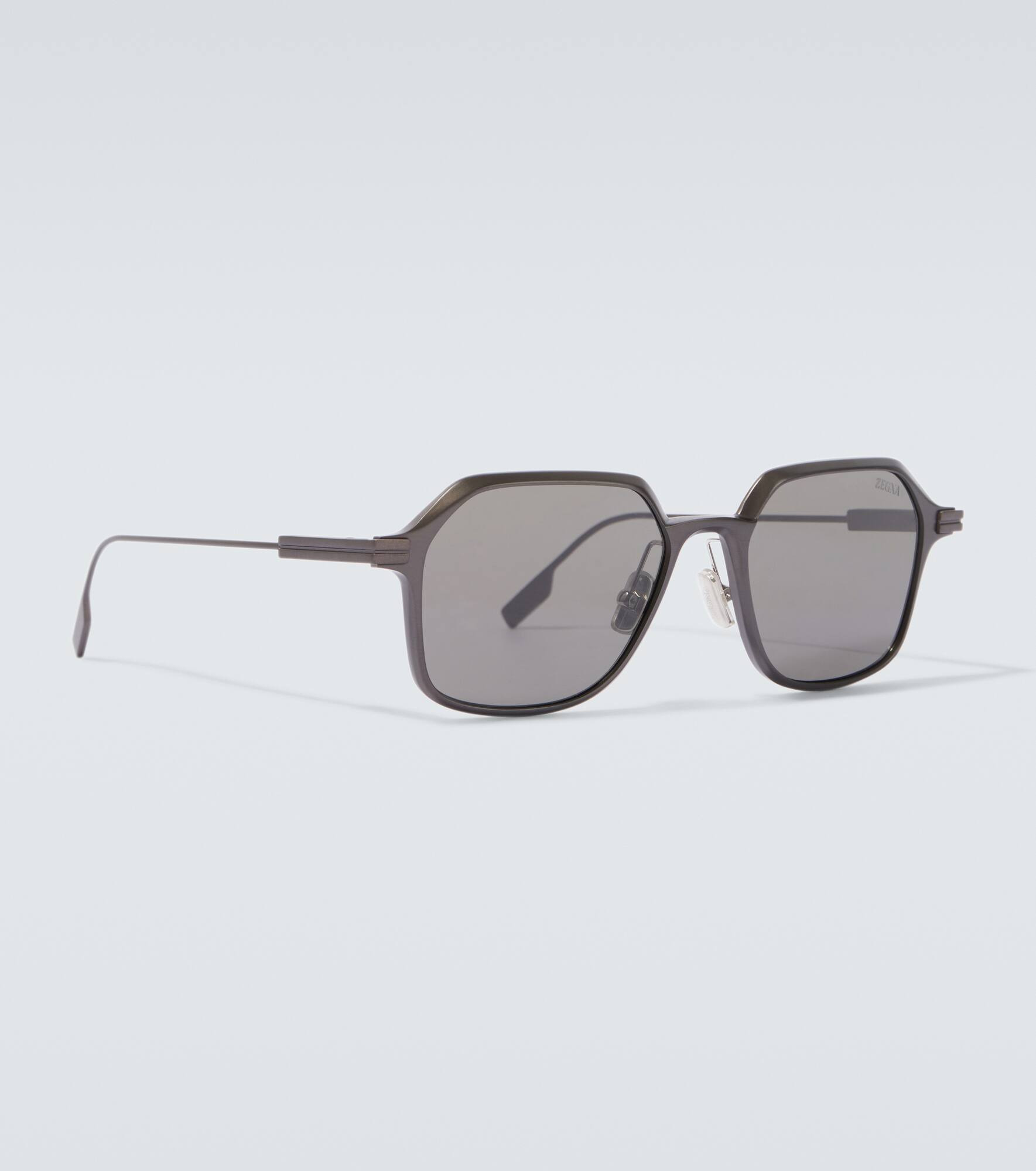 Oversized aluminum square sunglasses - 2