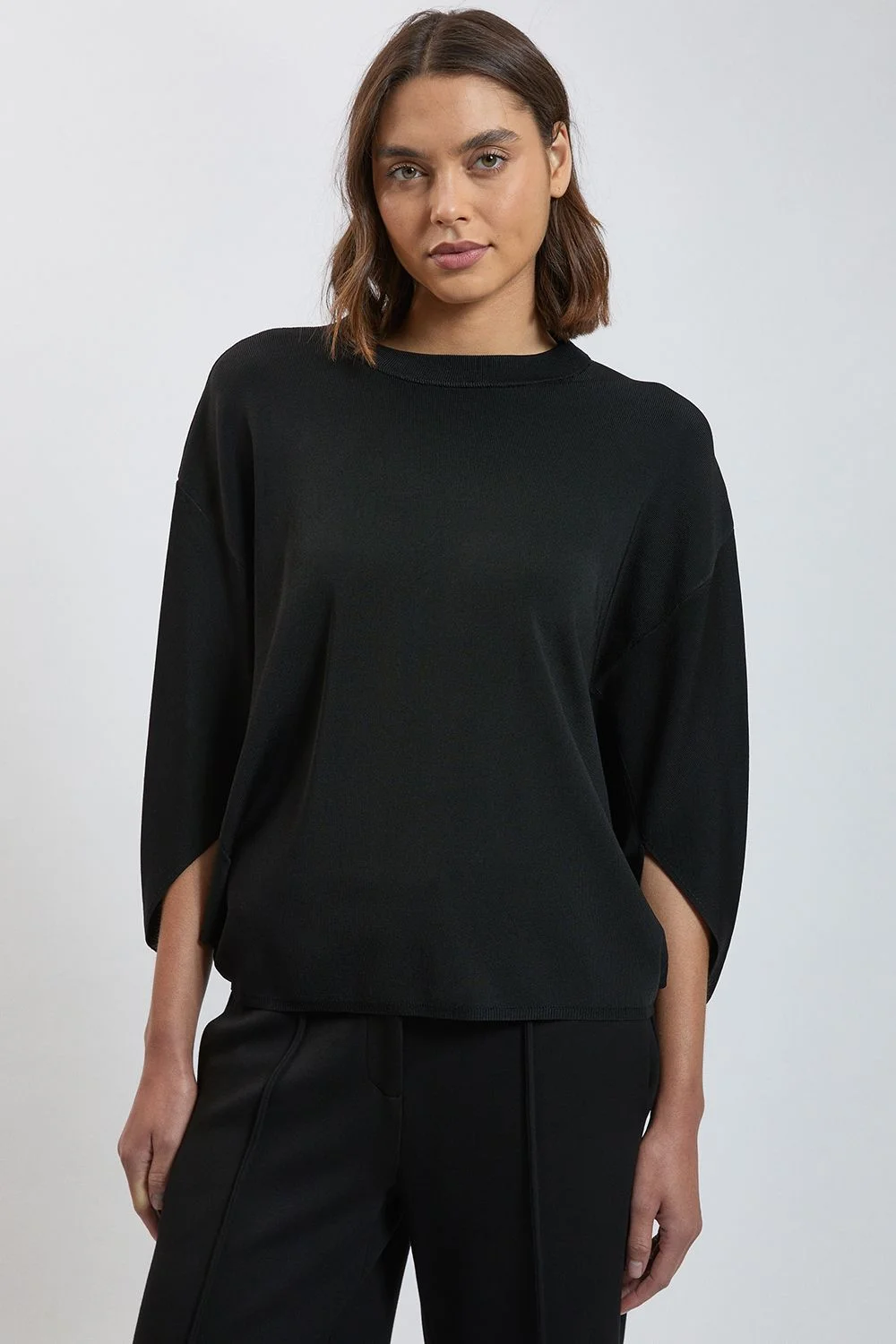 Viscose Double Knitted Cape Top - 1