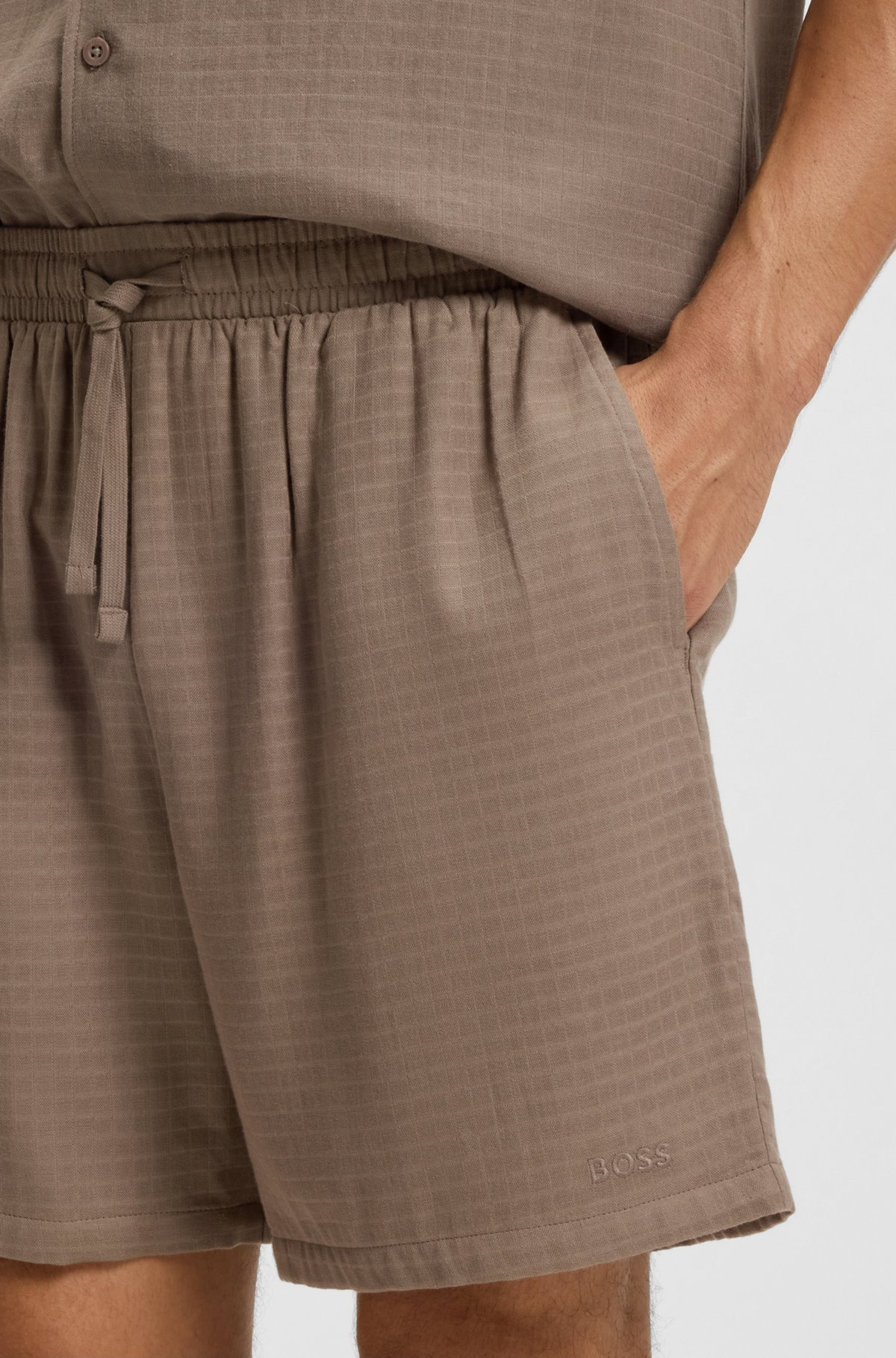 SWIM SHORTS IN COTTON MUSLIN - 3