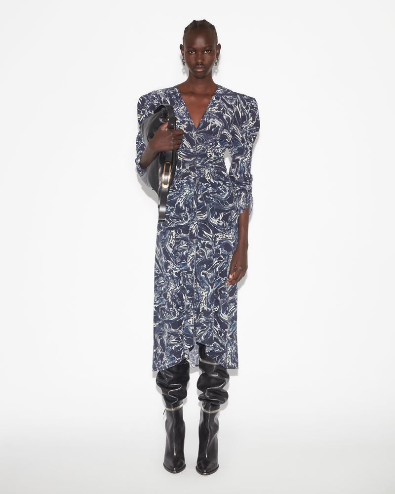 ALBINI PRINTED SILK MIDI DRESS - 2