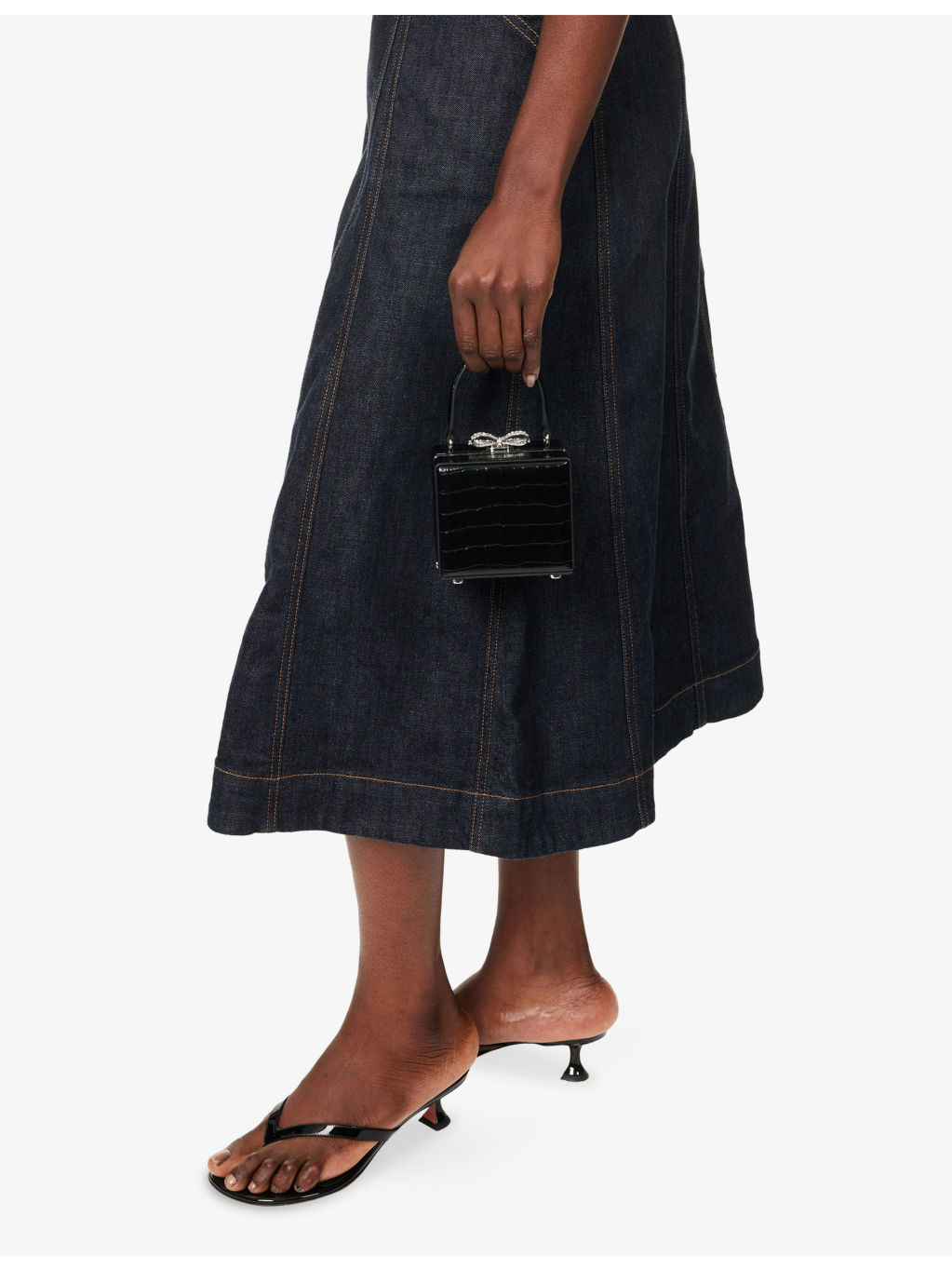 Faux-Croc Leather Micro Bag - 3