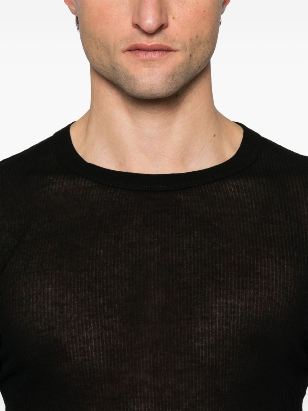 ribbed long-sleeve T-shirt - 4