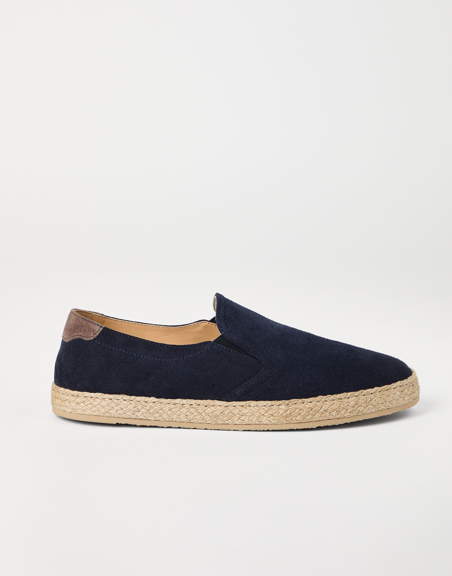 Washed suede slip-ons with rope insert - 5