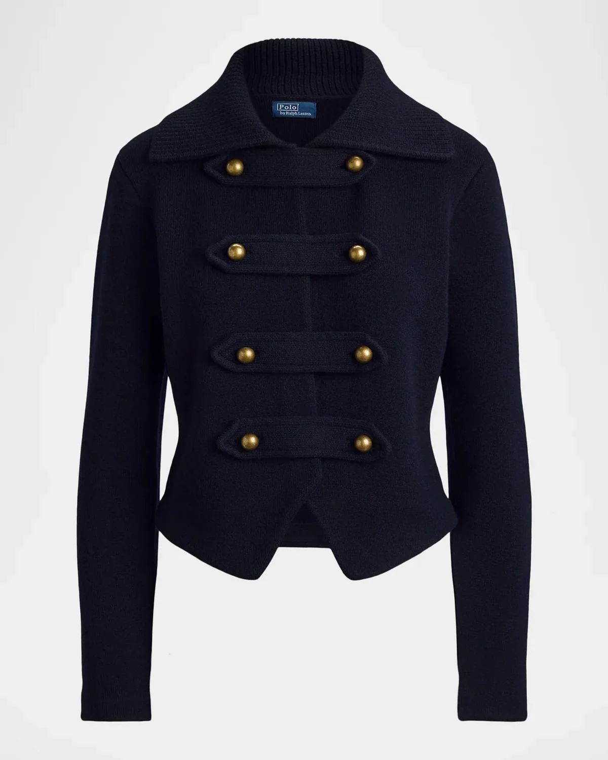 Double-Breasted Wool-Blend Knit Jacket - 1