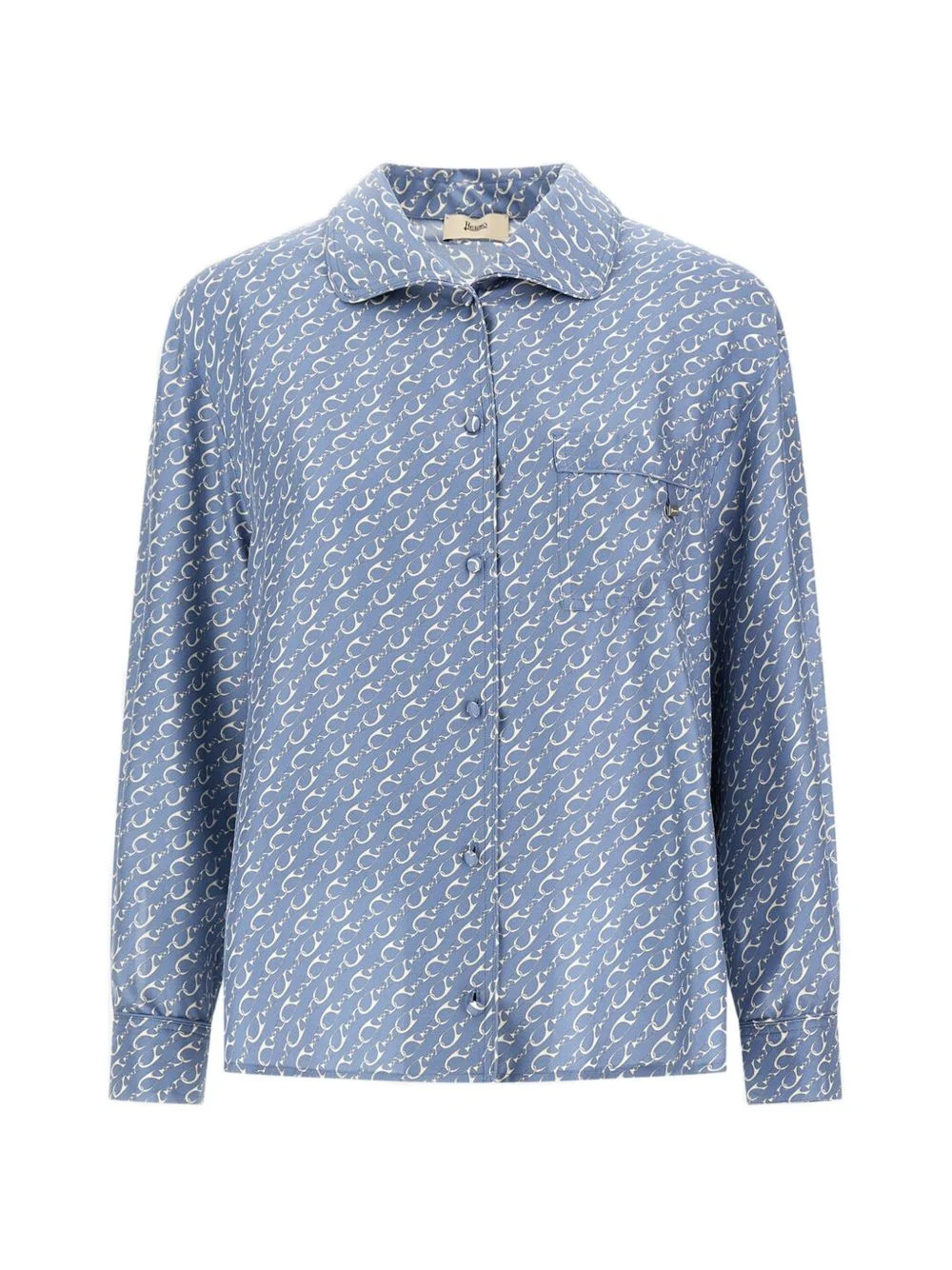 printed silk shirt - 1