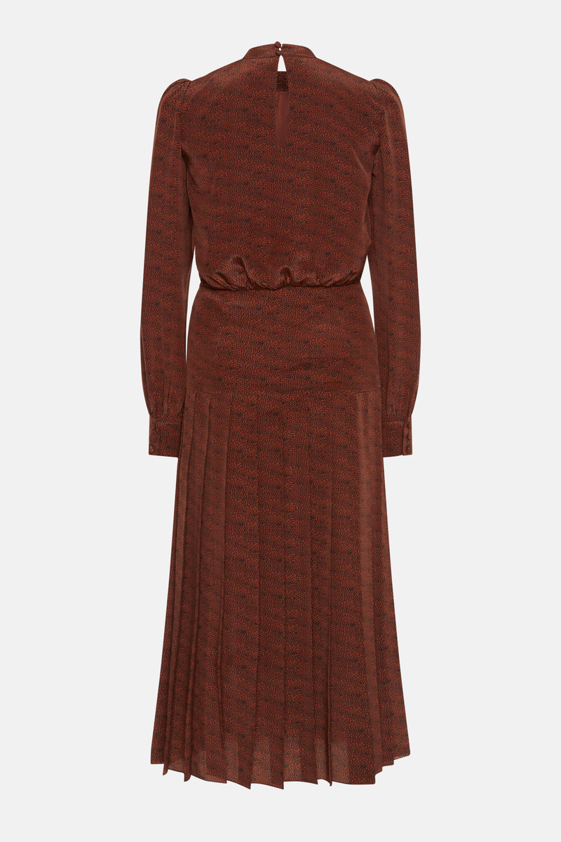 SMALL LEOPARD PRINT PLEATED DRESS 2