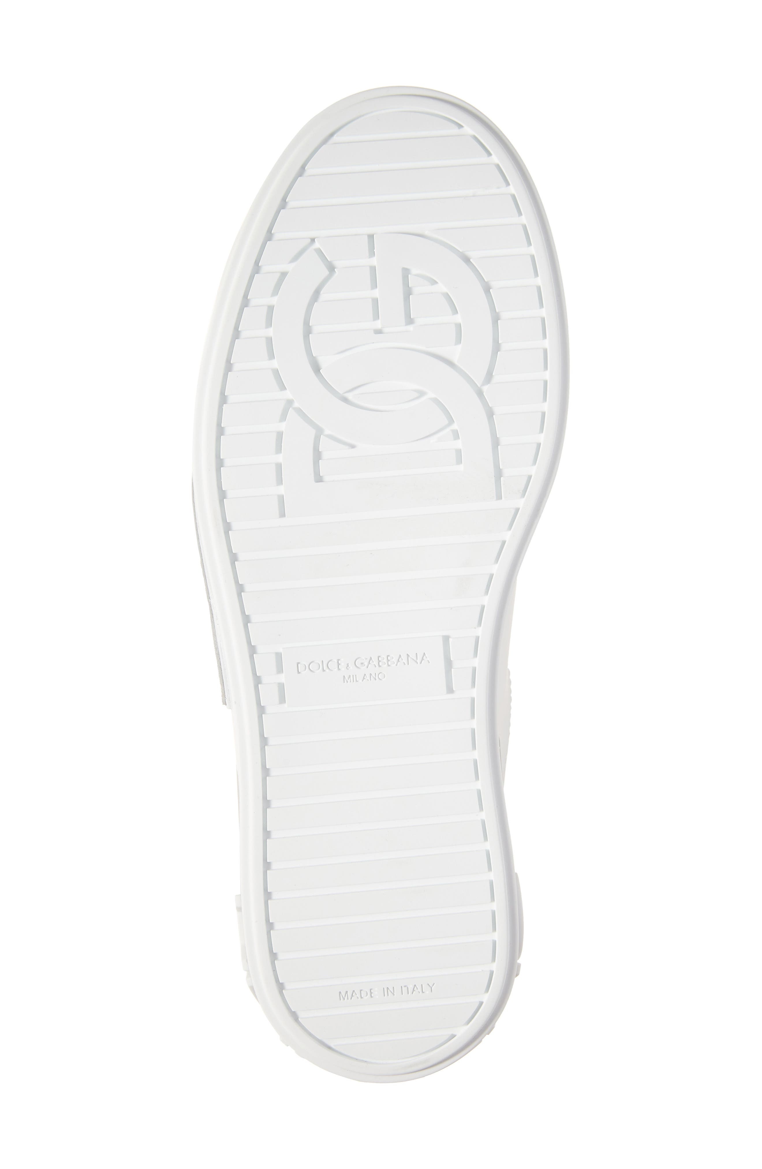 Dolce&Gabbana Portofino Calfskin Sneaker in Bianco/Bianco at Nordstrom - 6