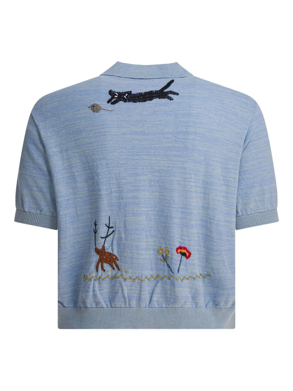 embroidered-pocket shirt - 2