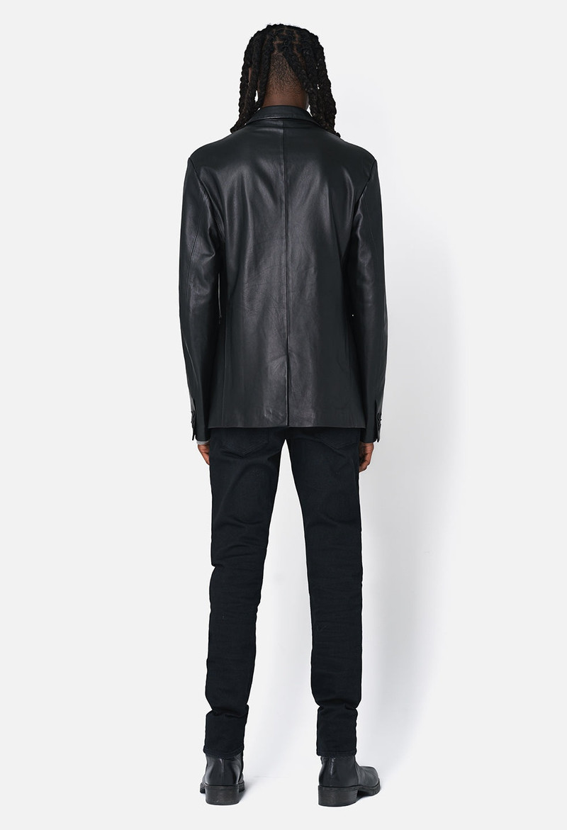 LEATHER DOUBLE BREASTED BLAZER 5