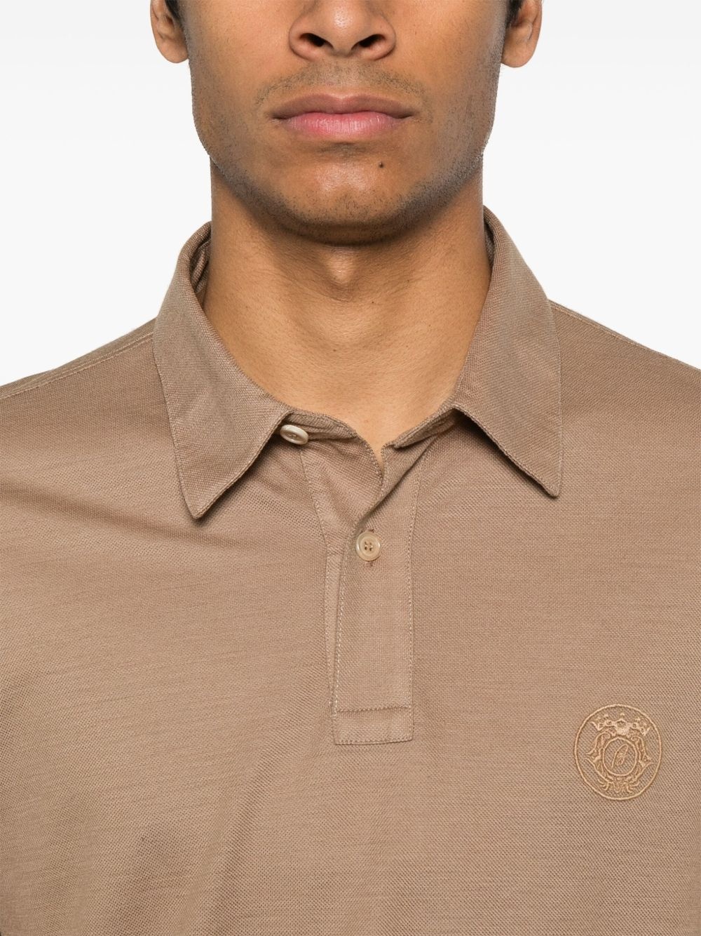 logo-embroidered polo shirt - 4