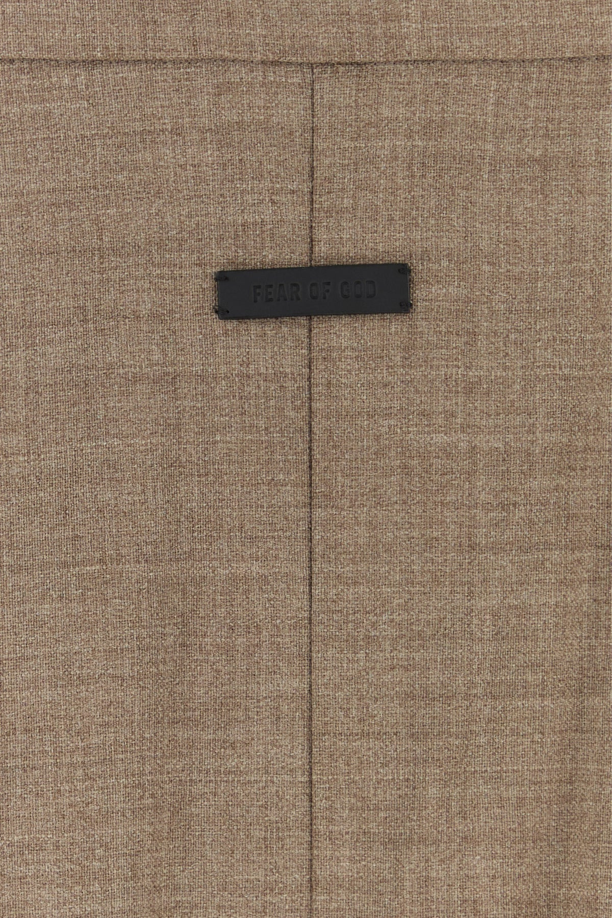 Melange brown wool wide-leg pant - 3