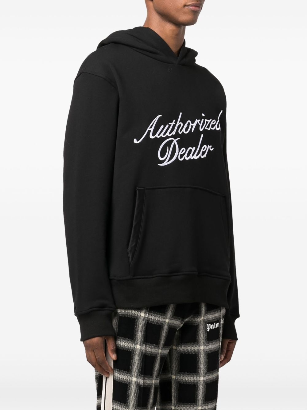 Authorized Dealer slogan-print cotton hoodie - 3