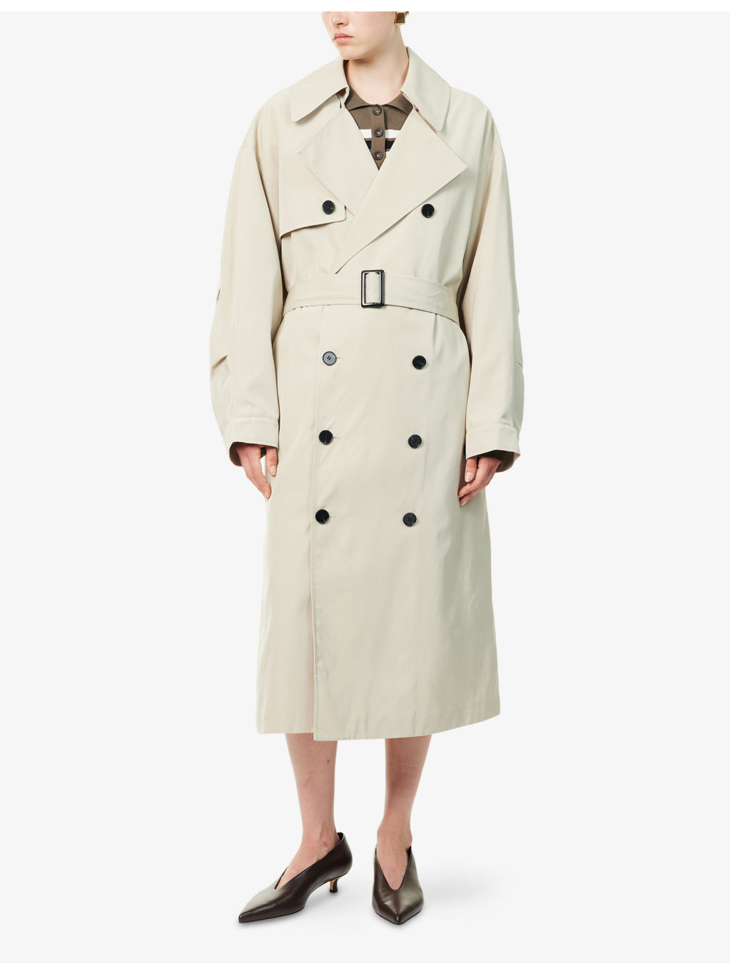 Mavis Oversized Woven Trench - 3