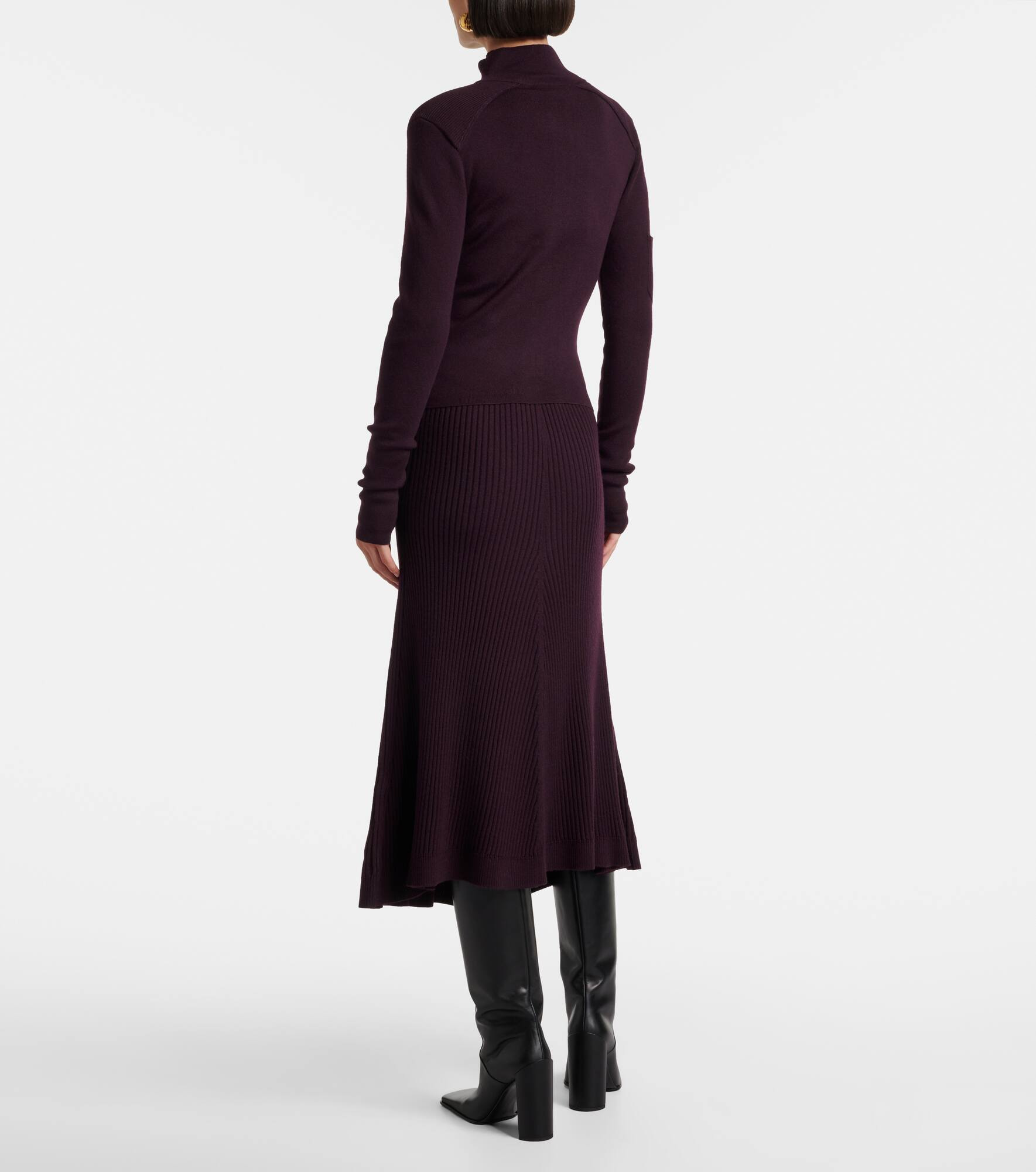 Wool-blend zip-up sweater - 3