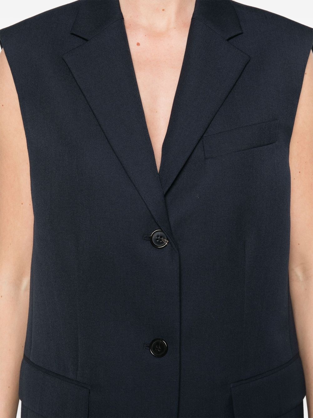 notched-lapels gilet - 5