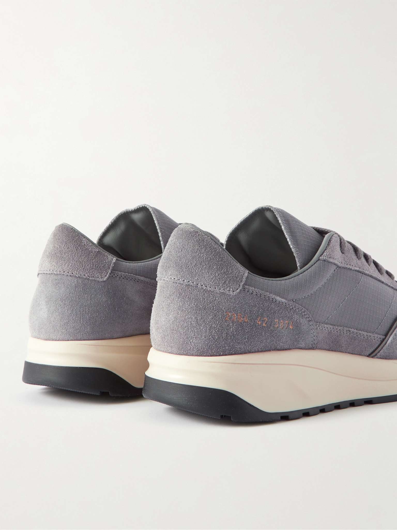 Track 80 Leather-Trimmed Suede and Ripstop Sneakers - 5