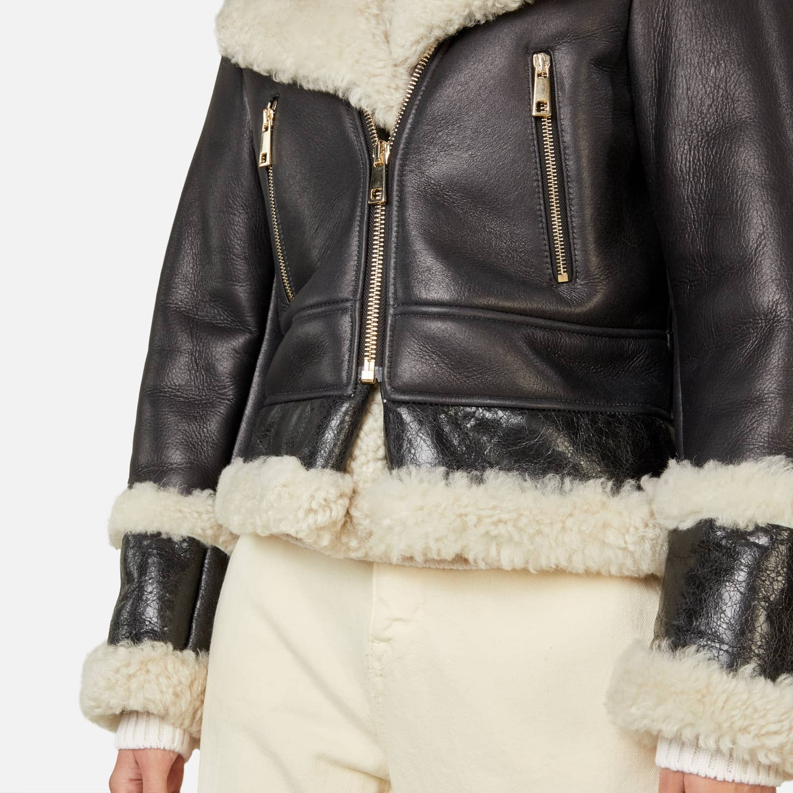 Biker in Sheepskin Black - 6