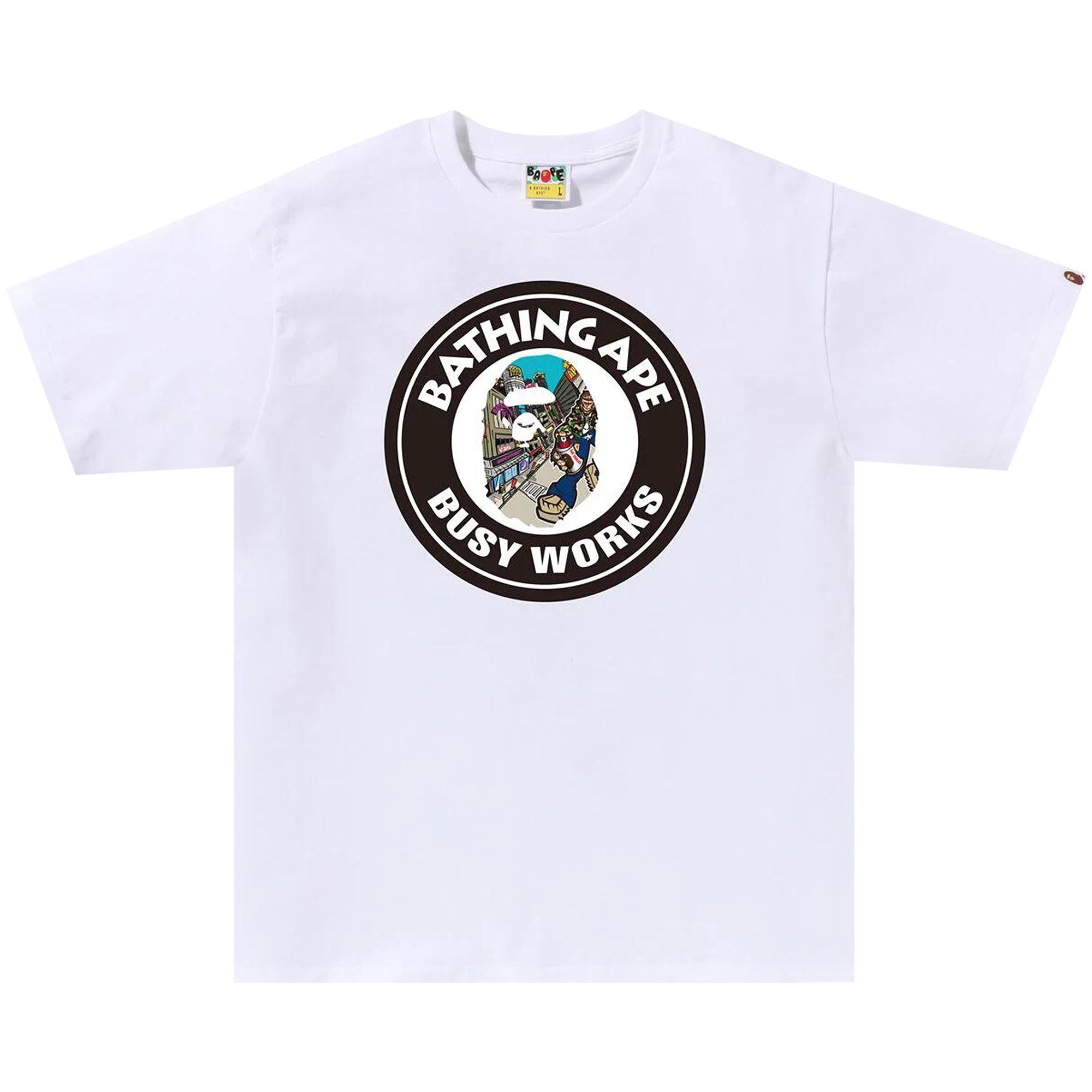 BAPE Comic Art Busy Works Tee 'White' - 1