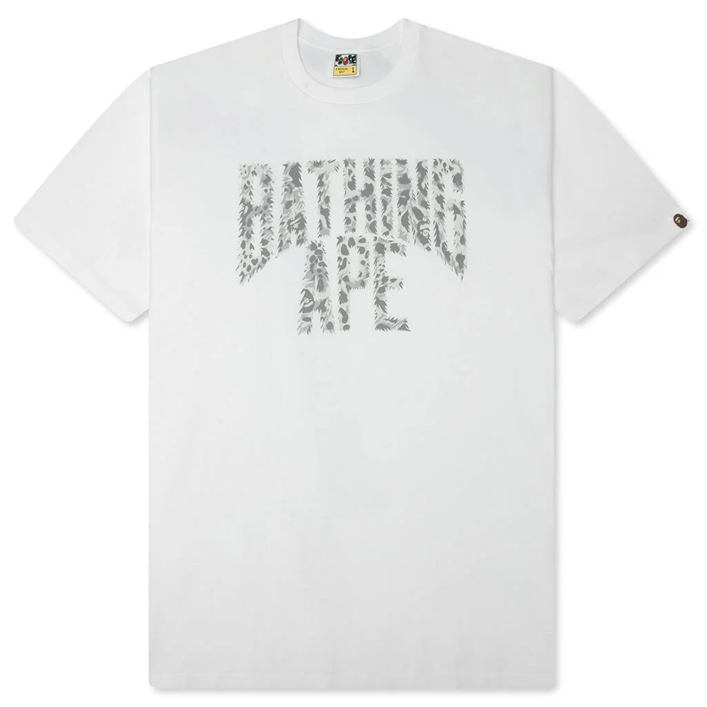 WILD LEOPARD PATTERN NYC LOGO TEE - WHITE/GRAY - 1