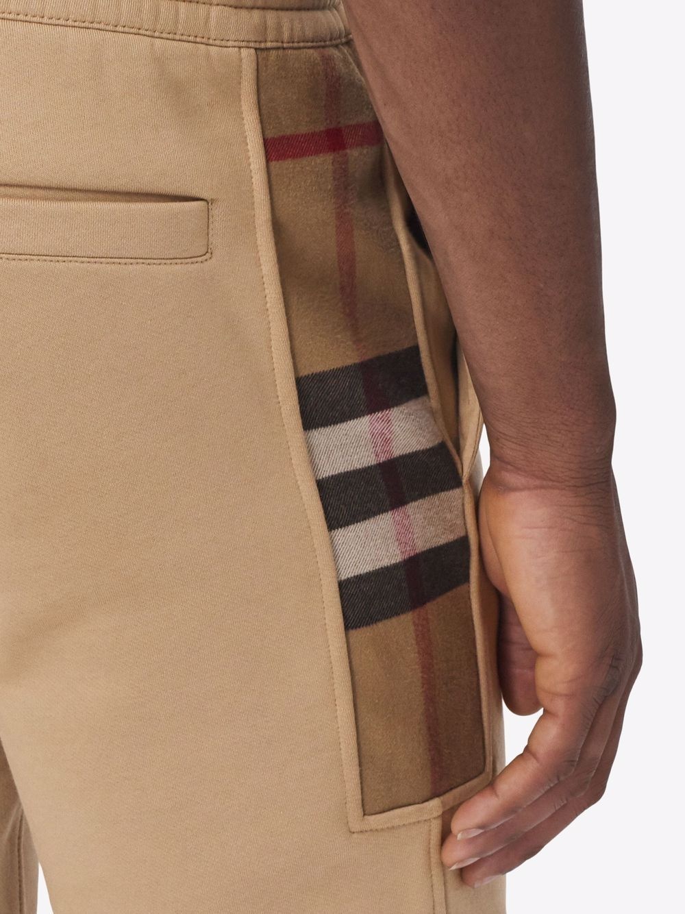 check-pattern track pants - 5