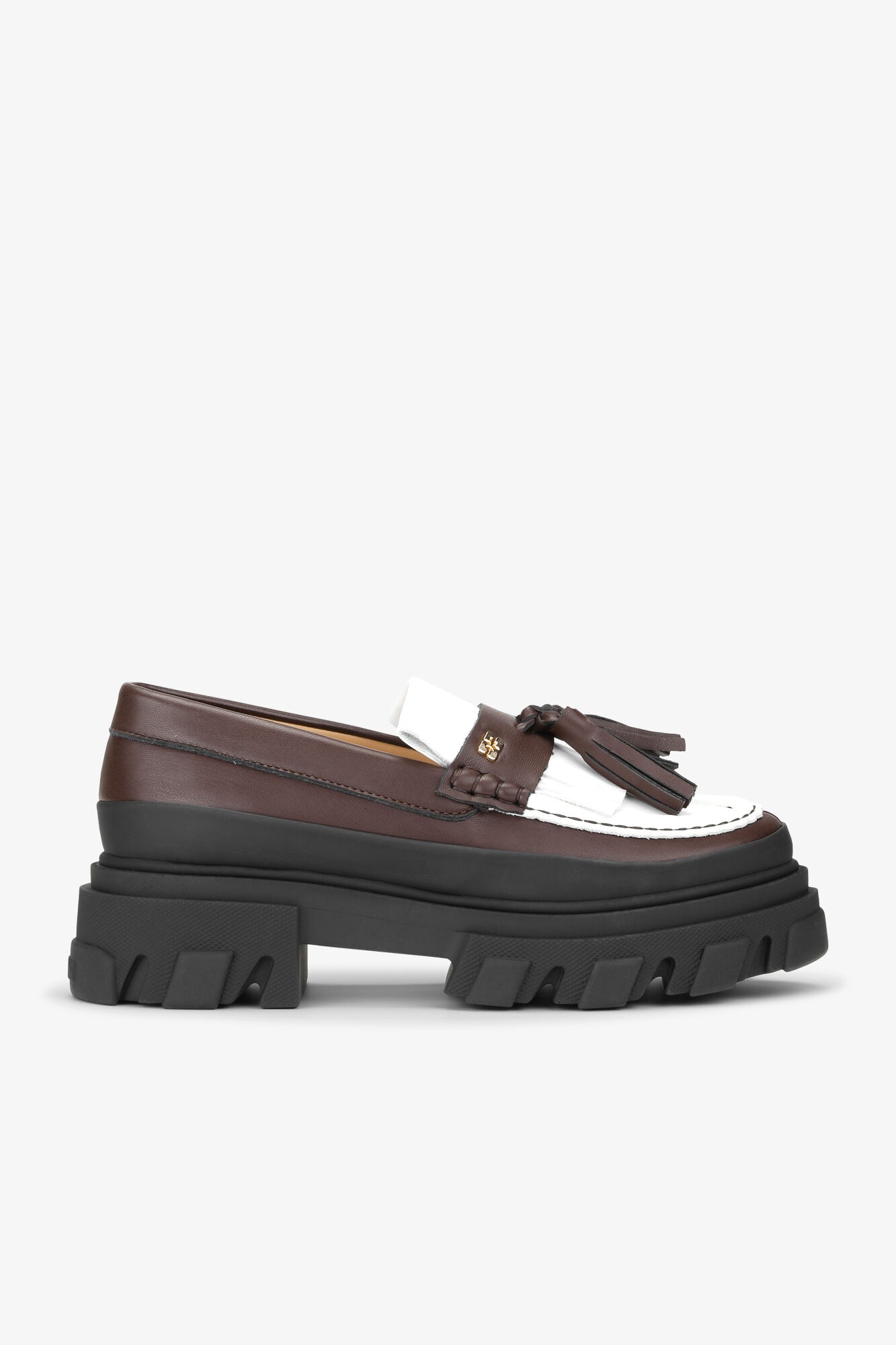 BROWN CLEATED LOAFERS - 1