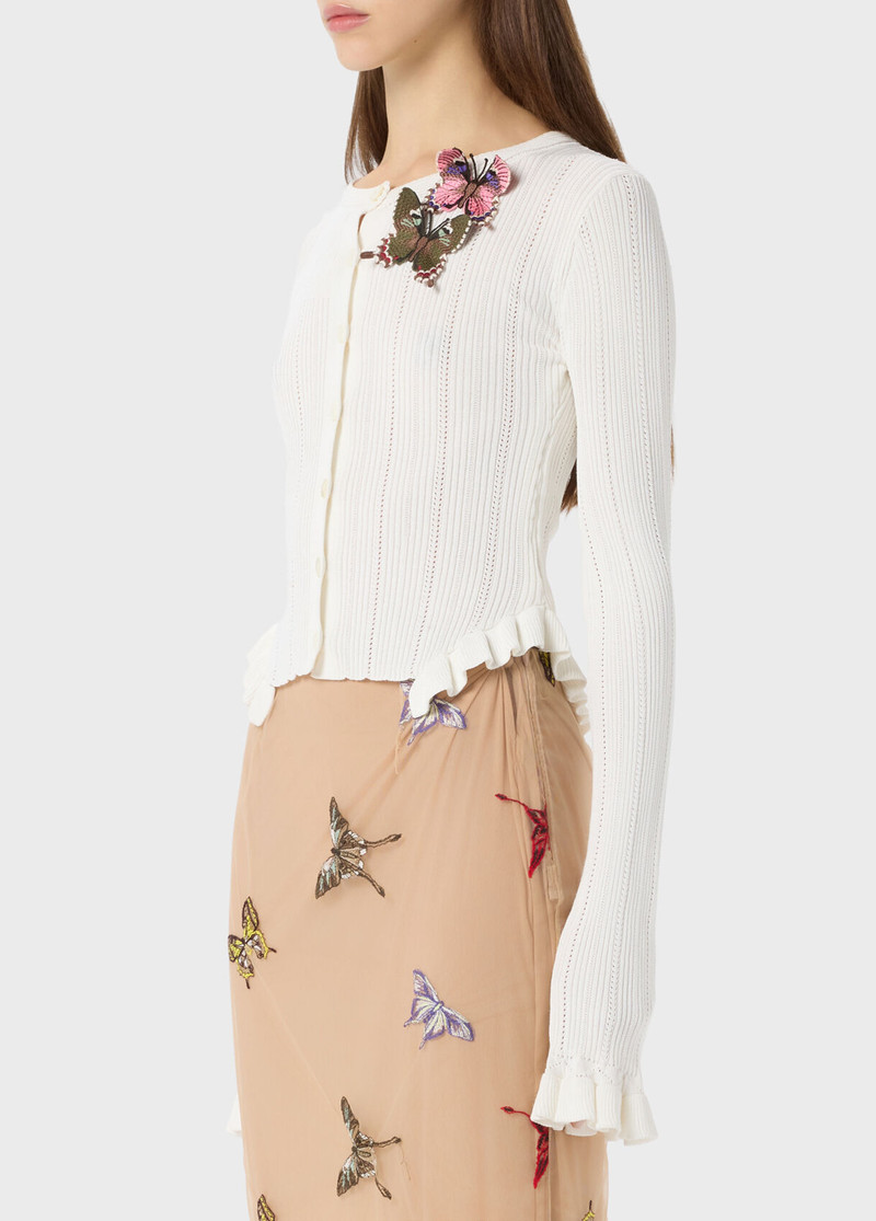 RIBBED CARDIGAN WITH BUTTERFLIES 4