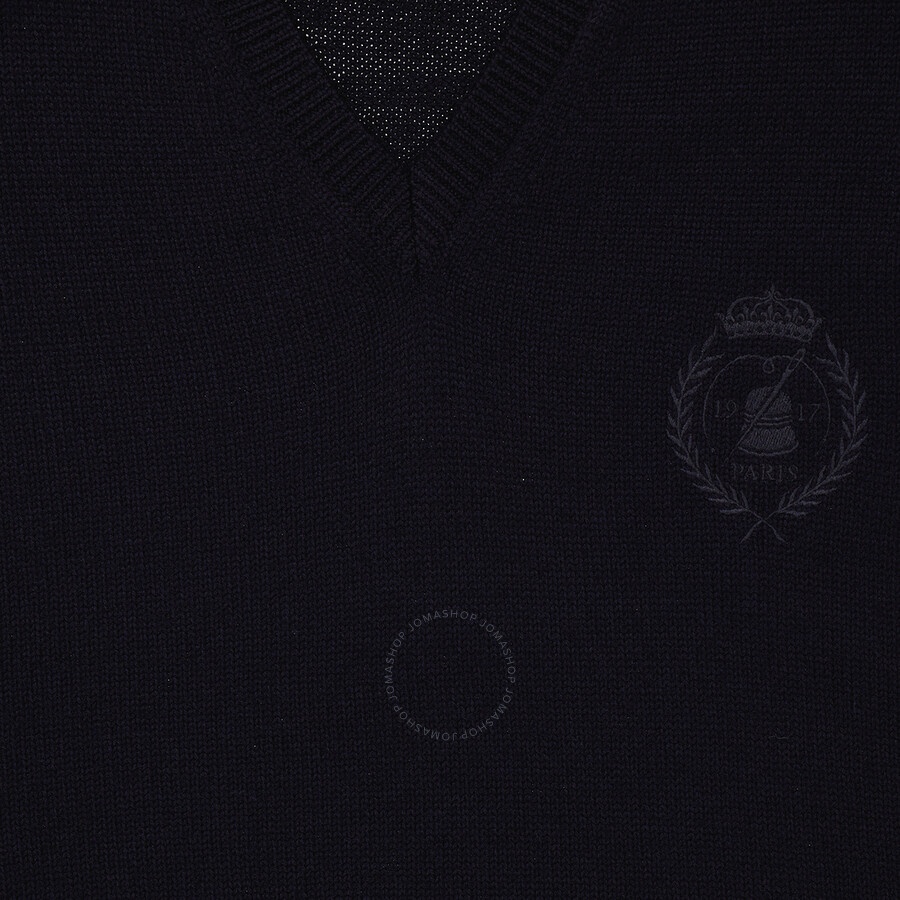 Balenciaga Navy Cut-Out Crewneck Knitted Jumper - 7