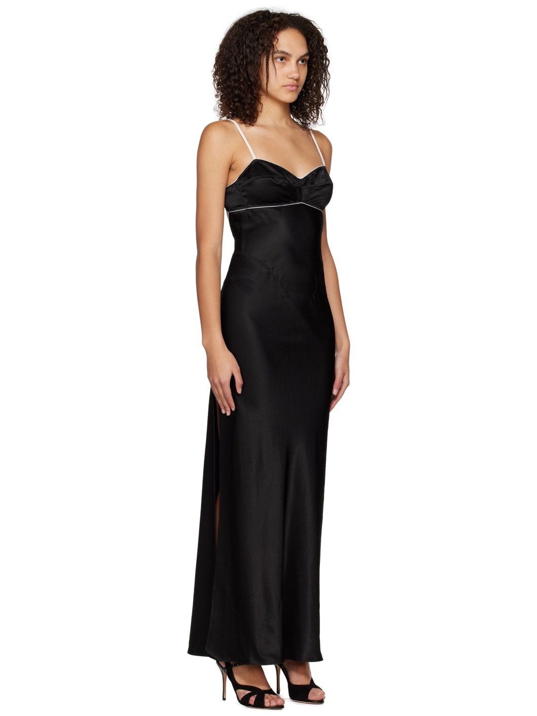Black Waterlily Maxi Dress - 2