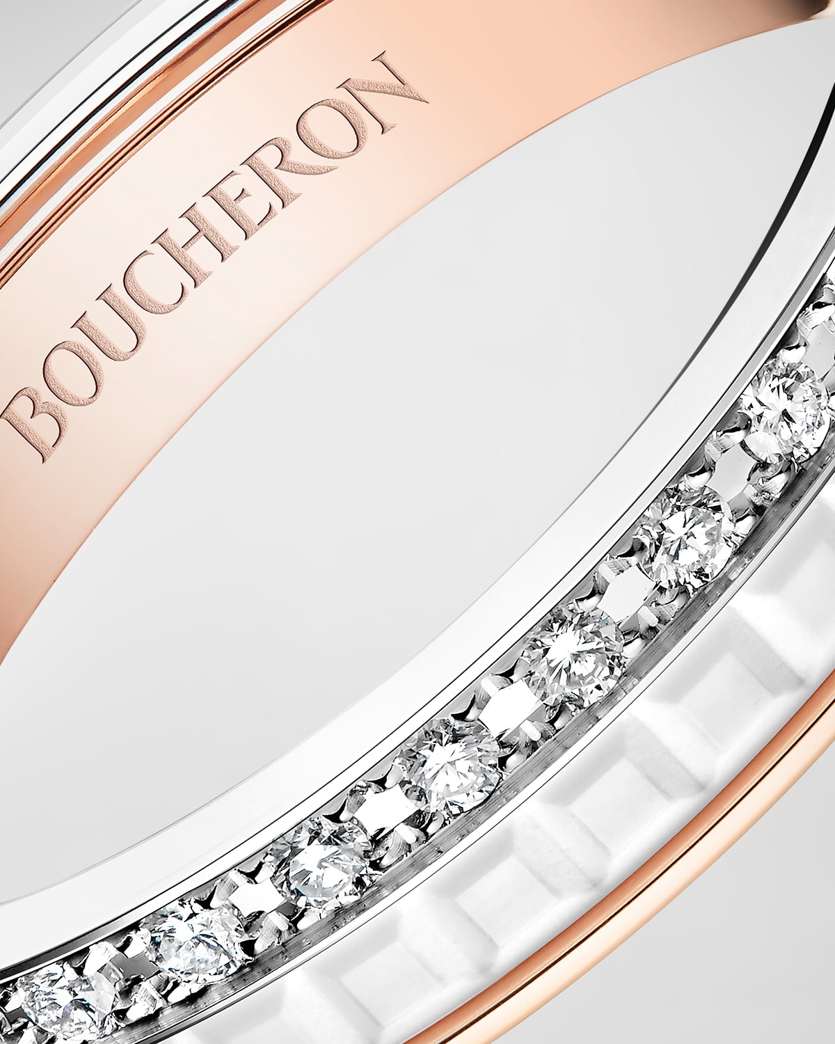 Quatre 18K White & Pink Gold White Edition Ring - 4