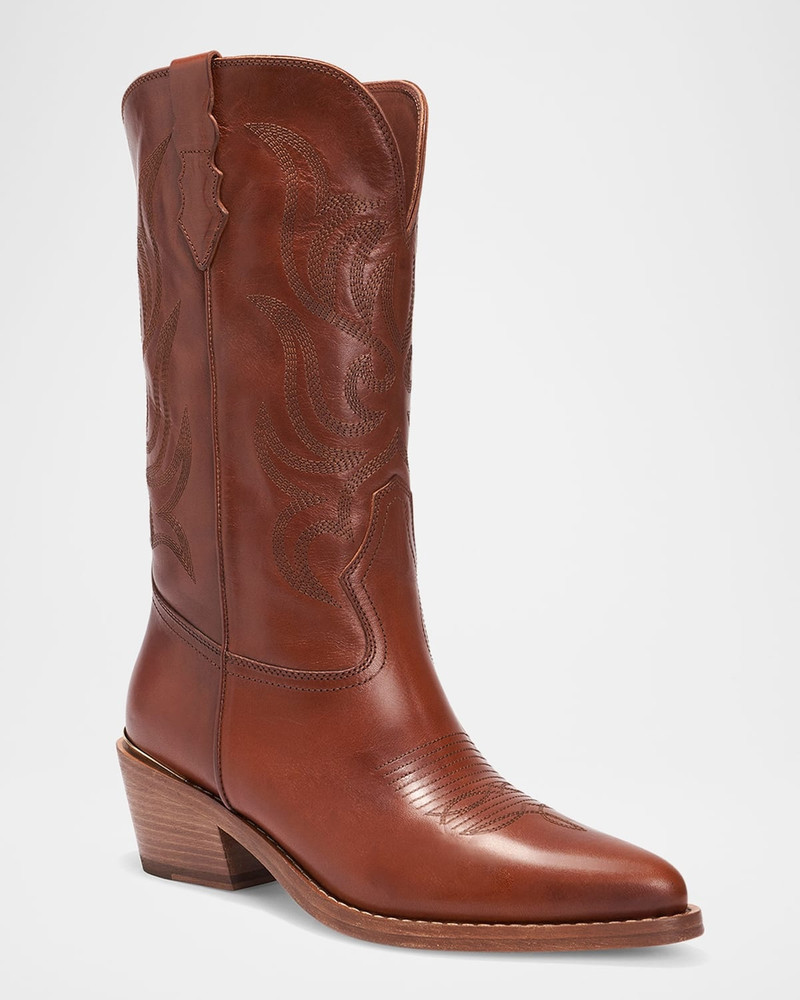PARTLOW Gigi Leather Western Boots outlook
