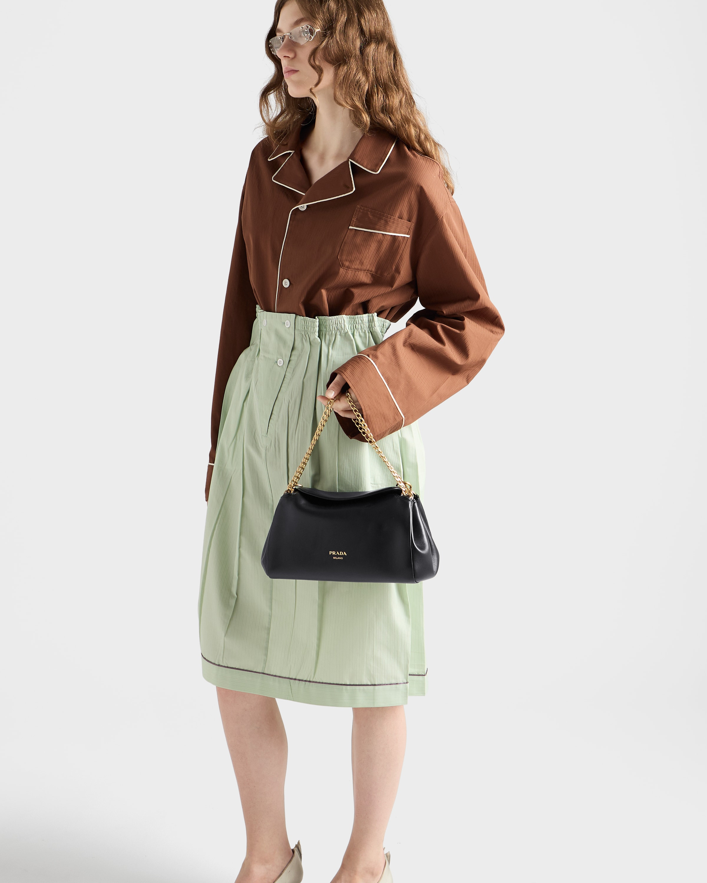 Small Prada Tumulte nappa leather bag - 8