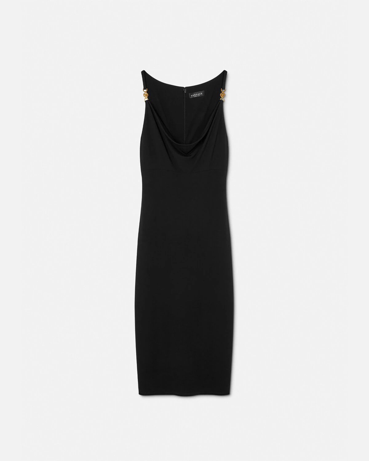 Medusa '95 Fluted Midi Dress Black