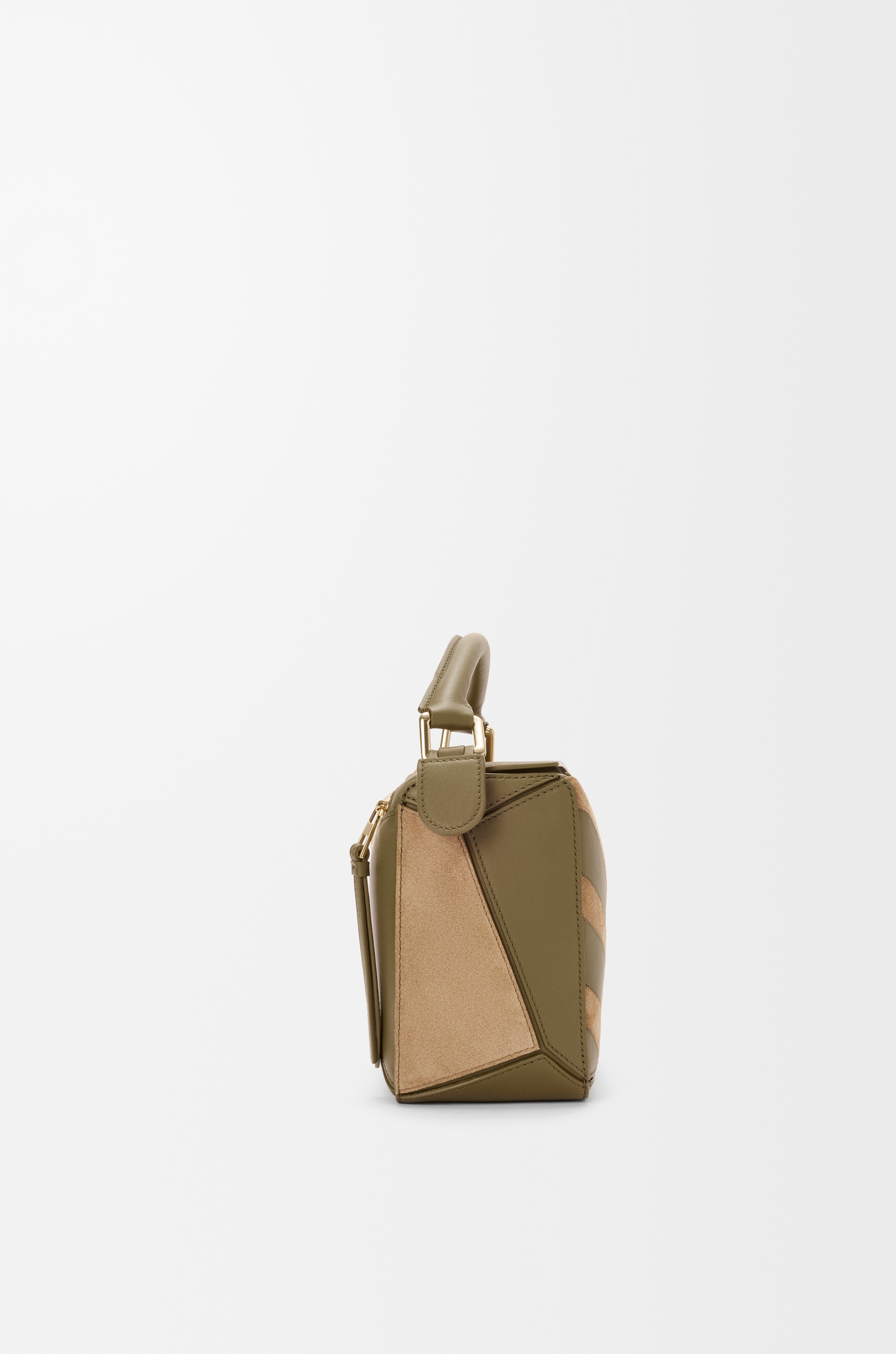 Small Puzzle bag in classic calfskin and suede - 5