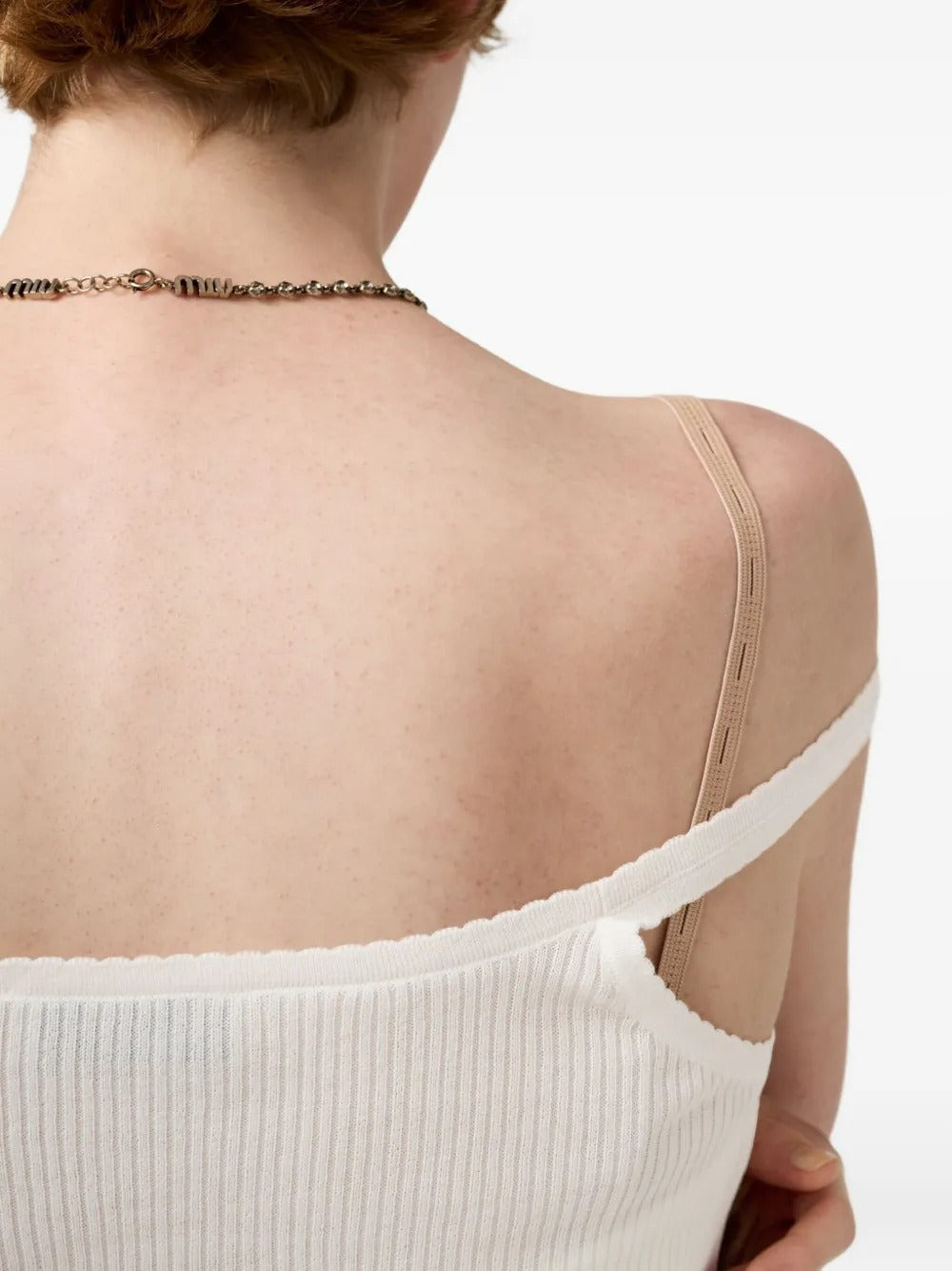 MIU MIU - Women Cotton Knit Tank Top - 4