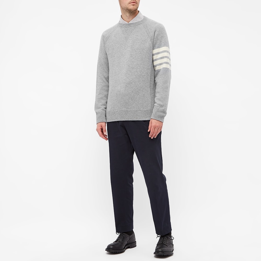 Thom Browne Arm Stripe Cashmere Crew Sweat - 6